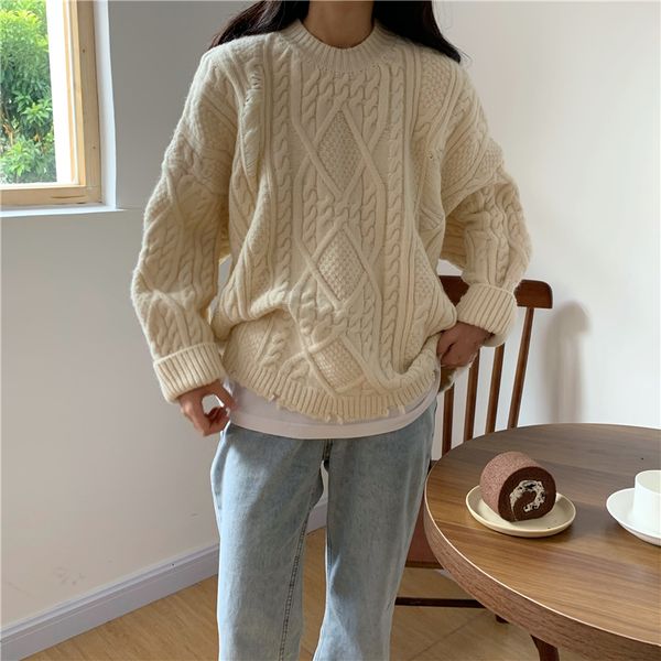 2021 ol outwear solid twist knitted sweater women new autumn winter elegant thick warm female hole pullover sweaters z6m6, White;black
2021 ol outwear solid twist knitted sweater women new autumn winter elegant thick warm female hole pullover sweaters z6m6, White;black