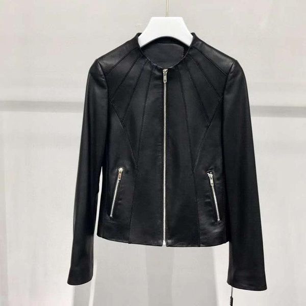 women's leather & faux real arrival 2021 sheepsin coat spring women genuine jacket female o-neck clothes short style size s-xxl, Black
women's leather & faux real arrival 2021 sheepsin coat spring women genuine jacket female o-neck clothes short style size s-xxl, Black