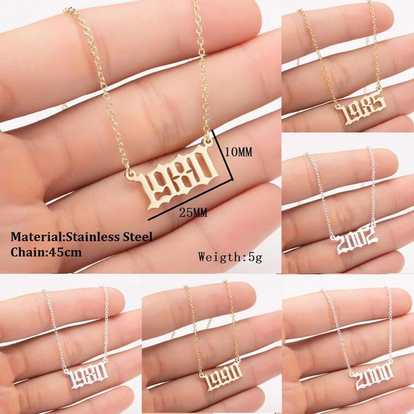 chokers 5pcs/lot wholesale personalize special date year number necklaces pendants 1994 1999 from 1980 to 2004 trendy jewelry in bulk, Golden;silver
chokers 5pcs/lot wholesale personalize special date year number necklaces pendants 1994 1999 from 1980 to 2004 trendy jewelry in bulk, Golden;silver