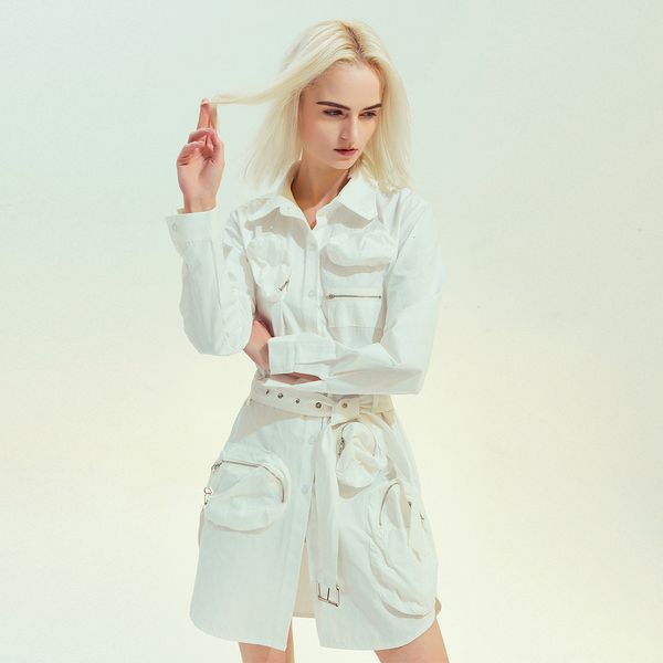 2021 new white cotton long sleeve shirt women autumn runway designers elegant rivets irregular midi female 6dfm, Black;gray
2021 new white cotton long sleeve shirt women autumn runway designers elegant rivets irregular midi female 6dfm, Black;gray