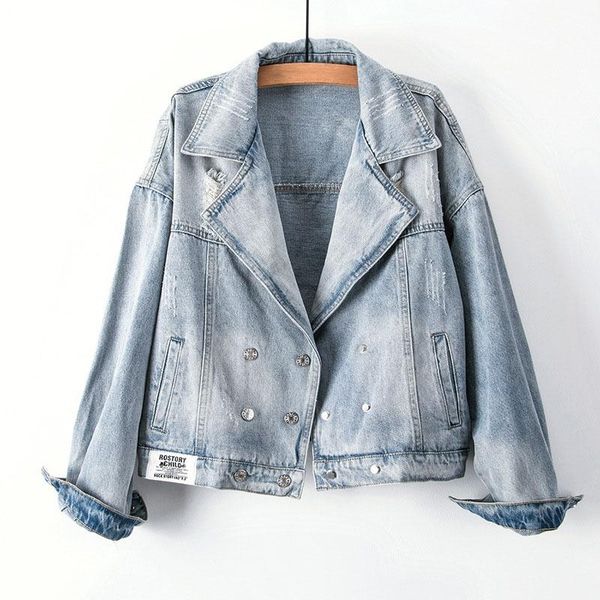 women's jackets spring autumn short denim jacket women long sleeve loose print blue coats high street girls ripped outerwear, Black;brown
women's jackets spring autumn short denim jacket women long sleeve loose print blue coats high street girls ripped outerwear, Black;brown