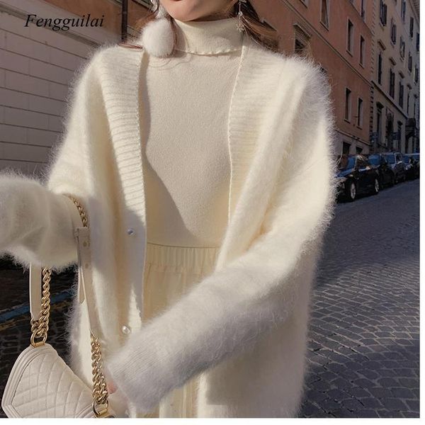 women's knits & tees white mohair sweaters chic cardigan women winter hairy soft solid woman sweater coat v neck female jacket outwear
women's knits & tees white mohair sweaters chic cardigan women winter hairy soft solid woman sweater coat v neck female jacket outwear