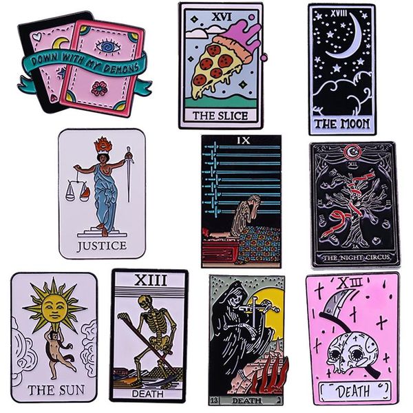 pins, brooches tarot card enamel pin death sun moon justice slice night circus demons badge witch brooch mystical witchcraft divination gift, Gray
pins, brooches tarot card enamel pin death sun moon justice slice night circus demons badge witch brooch mystical witchcraft divination gift, Gray