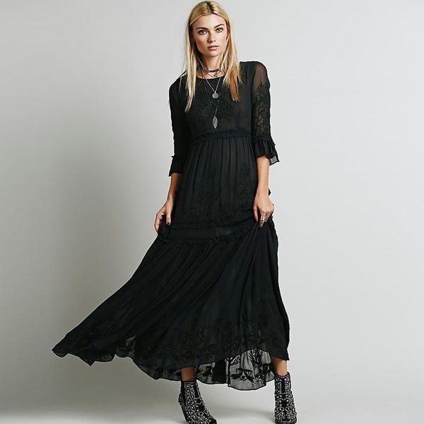 casual dresses boho embroidery dress women 2021 vintage heavy o-neck half sleeves loose white maxi gypsies vestidos, Black;gray
casual dresses boho embroidery dress women 2021 vintage heavy o-neck half sleeves loose white maxi gypsies vestidos, Black;gray