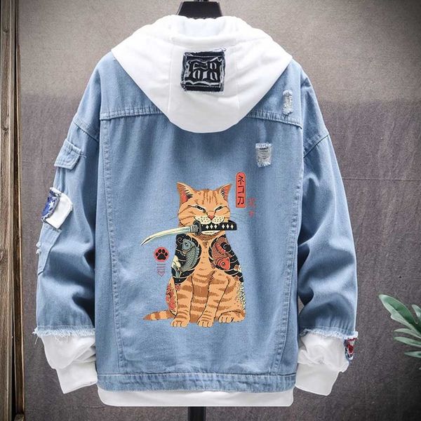 japane men's cat hooded sweatshirt, samurai sword printed cotton et, spring and autumn large denim et, Black;brown
japane men's cat hooded sweatshirt, samurai sword printed cotton et, spring and autumn large denim et, Black;brown