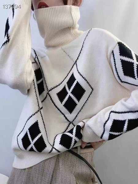 women's sweaters rk1076 fashion 2021 runway luxury european design party style clothing, White;black
women's sweaters rk1076 fashion 2021 runway luxury european design party style clothing, White;black