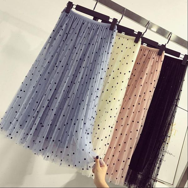 tingyili polka dot tulle skirt spring summer high waist pleated skirts womens korean black white gray pink maxi skirt
tingyili polka dot tulle skirt spring summer high waist pleated skirts womens korean black white gray pink maxi skirt