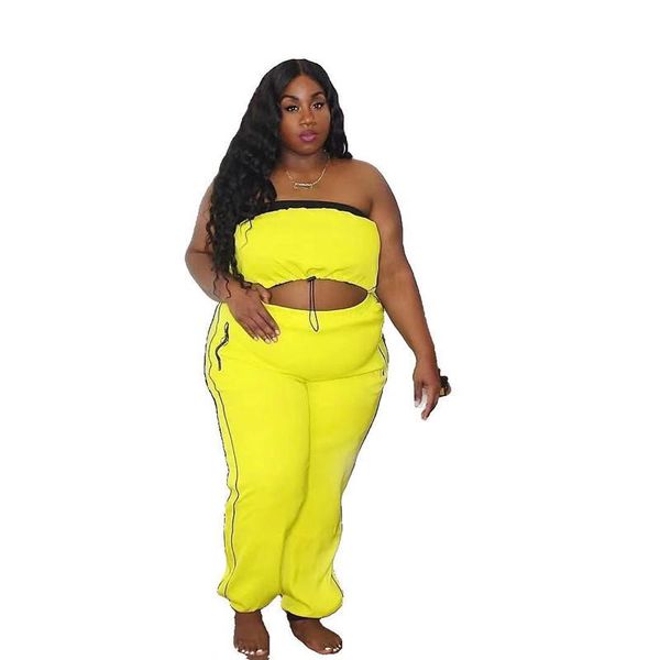 women's tracksuits summer women two piece outfits sleeveless strapless elastic short and large size pant sets wholesale drop, Gray
women's tracksuits summer women two piece outfits sleeveless strapless elastic short and large size pant sets wholesale drop, Gray