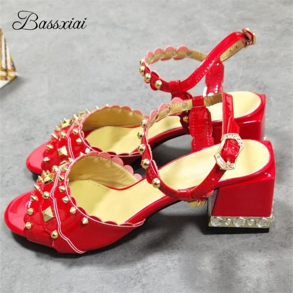 sandals rivet decor open toe girls for women crystal square high heels ankle strap real leather summer sandalias, Black
sandals rivet decor open toe girls for women crystal square high heels ankle strap real leather summer sandalias, Black