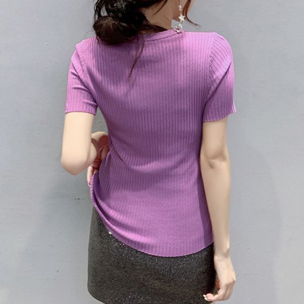 summer european clothes knitted t-shirt fashion patchwork transparent shiny women short sleeve tees new 2021 t13121a 3o0e, White
summer european clothes knitted t-shirt fashion patchwork transparent shiny women short sleeve tees new 2021 t13121a 3o0e, White