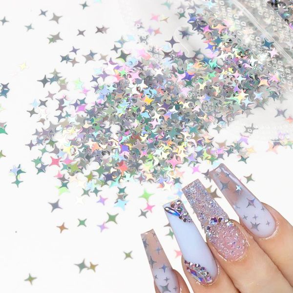 nail art decorations 4 pcs four-pointed star sequins 3d holographic glitter flakes nails decor for charms design paillette manicure accessor, Silver;gold
nail art decorations 4 pcs four-pointed star sequins 3d holographic glitter flakes nails decor for charms design paillette manicure accessor, Silver;gold