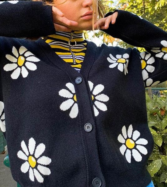 women's knits & tees flower knit cardigans sweater y2k women winter v neck loose elegant vintage coat female casual thick autumn clothe, White
women's knits & tees flower knit cardigans sweater y2k women winter v neck loose elegant vintage coat female casual thick autumn clothe, White