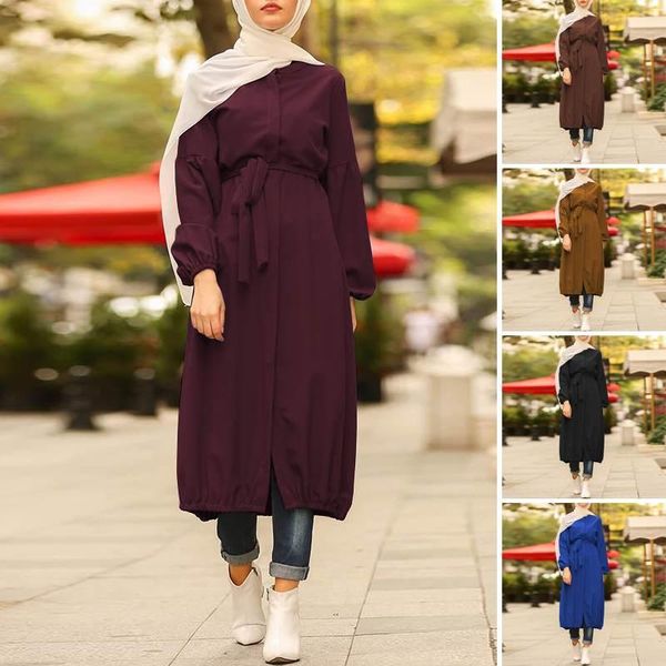 retro solid muslim dress women's puff sleeve sundress zanzea casual button midi vestidos belted female solid robe oversized, Black;gray
retro solid muslim dress women's puff sleeve sundress zanzea casual button midi vestidos belted female solid robe oversized, Black;gray