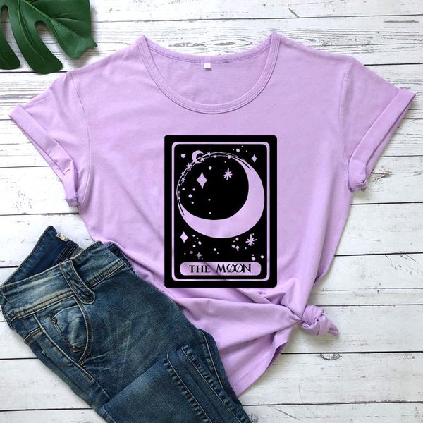 women's t-shirt the moon tarot card funny halloween t shirt women fashion clothes tees harajuku style tee, White
women's t-shirt the moon tarot card funny halloween t shirt women fashion clothes tees harajuku style tee, White