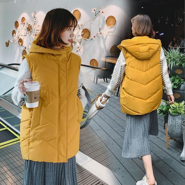 women's vests qimage 2021 winter women vest waistcoat female silm short cotton down plus size thick soild color sleeveless jacket, Black;white
women's vests qimage 2021 winter women vest waistcoat female silm short cotton down plus size thick soild color sleeveless jacket, Black;white