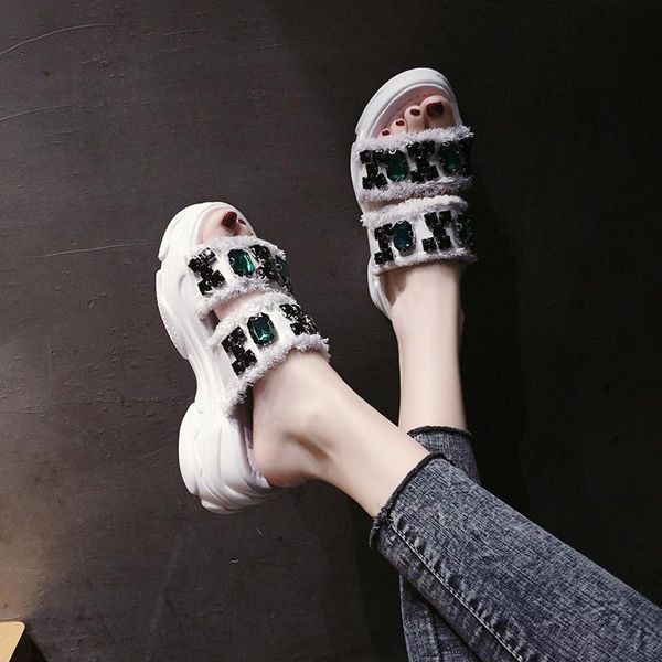 slippers 7cm high heels platform shoes women comfortable rubber sandals peep toe beach ladies summer woman, Black
slippers 7cm high heels platform shoes women comfortable rubber sandals peep toe beach ladies summer woman, Black