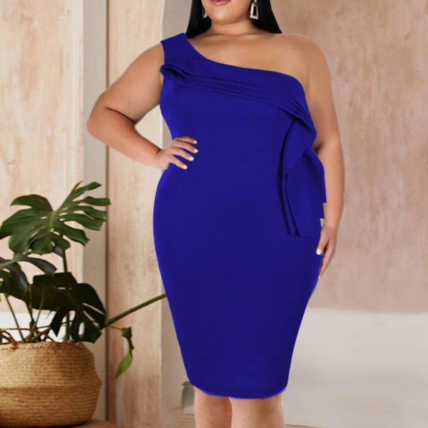plus size dresses blue cascading ruffle one shoulder patchwork bodycon sleeveless for women birthday party night lady dress, Black
plus size dresses blue cascading ruffle one shoulder patchwork bodycon sleeveless for women birthday party night lady dress, Black