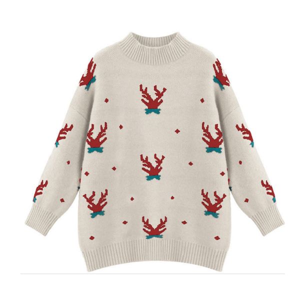 2021 europe and america cross border christmas sweater foreign trade half turtleneck knitted bottoming shirt loose slimming pullover for, White;black
2021 europe and america cross border christmas sweater foreign trade half turtleneck knitted bottoming shirt loose slimming pullover for, White;black