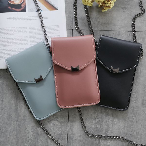 cat ear transparent touch screen retro simple mobile phone bag 2020 women chain messenger bags small flap bag mini shoulder bag, Black;red
cat ear transparent touch screen retro simple mobile phone bag 2020 women chain messenger bags small flap bag mini shoulder bag, Black;red