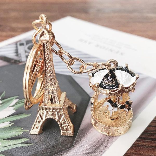 keychains creative retro eiffel tower metal key chain fashion carousel keychain accessories women's bag pendant lover's gift, Silver
keychains creative retro eiffel tower metal key chain fashion carousel keychain accessories women's bag pendant lover's gift, Silver