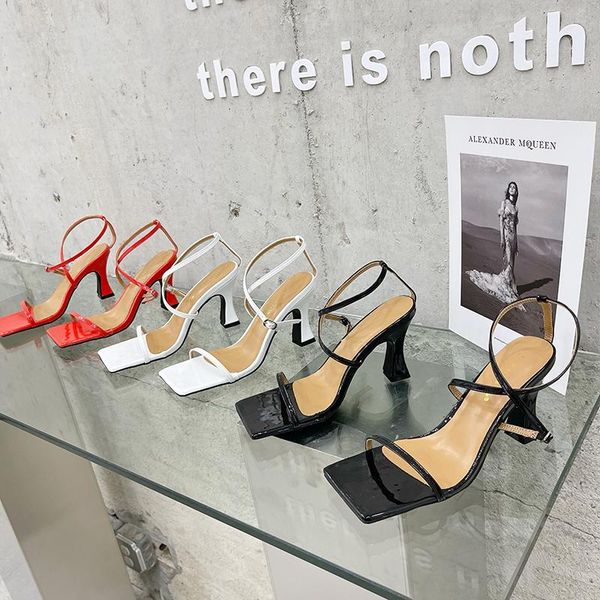 square toe fashion women sandals open toe cross strap sandals thin high heels solid color dress shoes woman party pumps 35-39, Black
square toe fashion women sandals open toe cross strap sandals thin high heels solid color dress shoes woman party pumps 35-39, Black