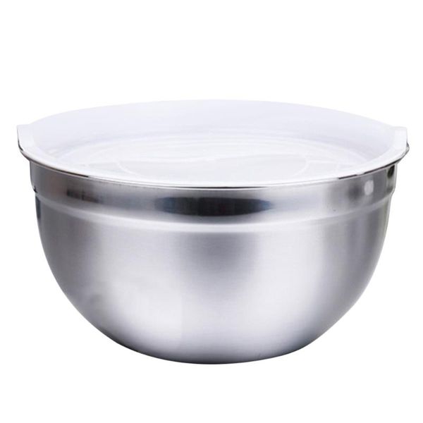 18cm stainless steel mixing bowl deepened fruit salad bowl egg beating container with lid for restaurant home
18cm stainless steel mixing bowl deepened fruit salad bowl egg beating container with lid for restaurant home