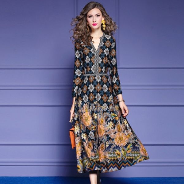2021 new office lady retro printed knitted a-line dresses women's autumn spring fashion v-neck beading mid long slim skirt xxxl 24sg, Black;gray
2021 new office lady retro printed knitted a-line dresses women's autumn spring fashion v-neck beading mid long slim skirt xxxl 24sg, Black;gray