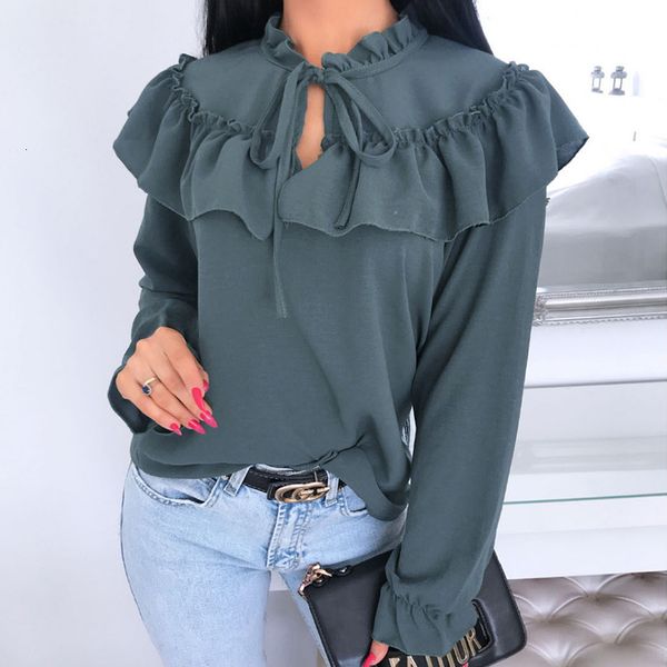 2021 new women autumn long sleeve ruffles winter casual solid color work shirt lady lace up office blouses 1k1j, White
2021 new women autumn long sleeve ruffles winter casual solid color work shirt lady lace up office blouses 1k1j, White