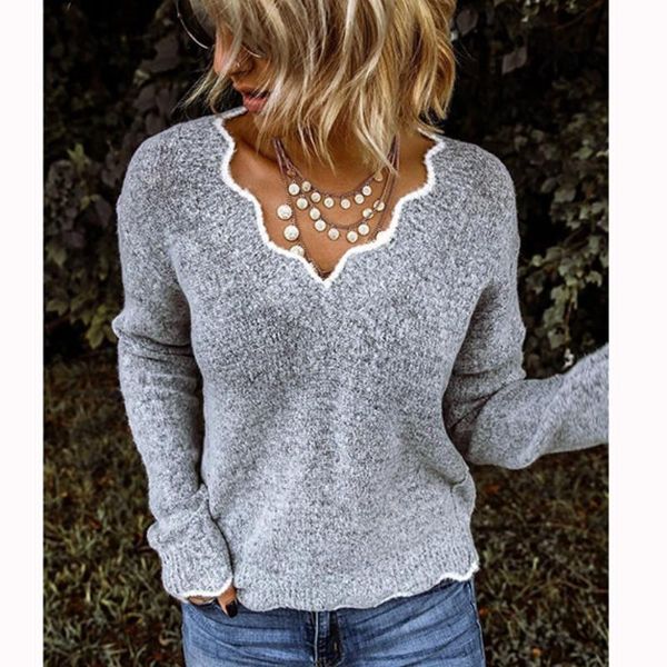 women's sweaters 2021 autumn winter simple casual full fleece warm clothes women knitted pullover v neck solid slim sweater, White;black
women's sweaters 2021 autumn winter simple casual full fleece warm clothes women knitted pullover v neck solid slim sweater, White;black