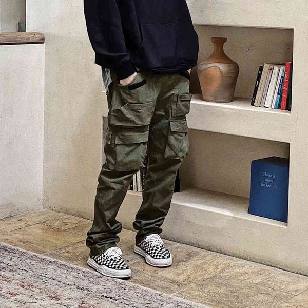 straight flare multi-pockets pants mens high street elastic waist solid loose casual cargo hip hop baggy trousers, Black
straight flare multi-pockets pants mens high street elastic waist solid loose casual cargo hip hop baggy trousers, Black
