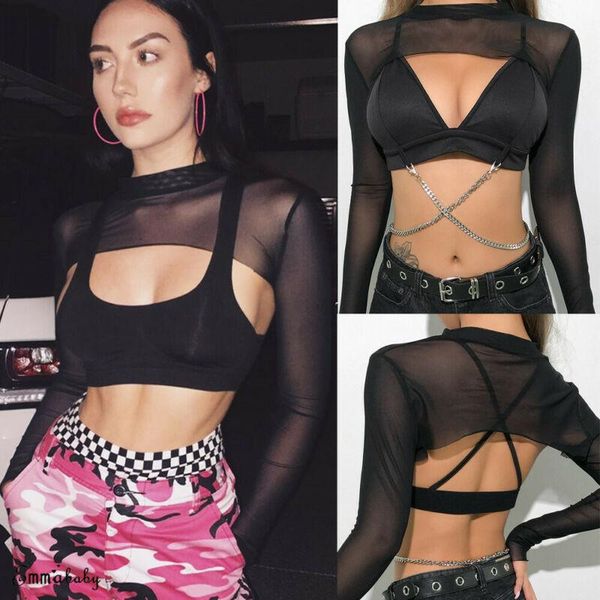 women's blouses & shirts women ladies fashion casual summer t shirt fishnet mesh see through solid tee party clubwear, White
women's blouses & shirts women ladies fashion casual summer t shirt fishnet mesh see through solid tee party clubwear, White