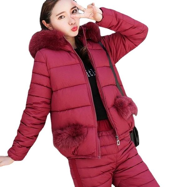 women's two piece pants fashion outfits women long sleeve hooded coat + cotton winter parka ladies solid thick casual suit set x21, White
women's two piece pants fashion outfits women long sleeve hooded coat + cotton winter parka ladies solid thick casual suit set x21, White