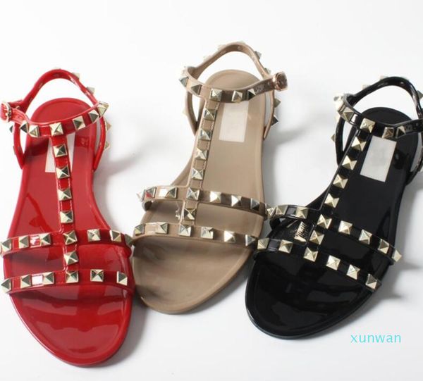 classics women flat sandal rivets flat-bottomed beach shoes women's seaside jelly sole with anti-skid rivet brand sandals 35-40, Black
classics women flat sandal rivets flat-bottomed beach shoes women's seaside jelly sole with anti-skid rivet brand sandals 35-40, Black