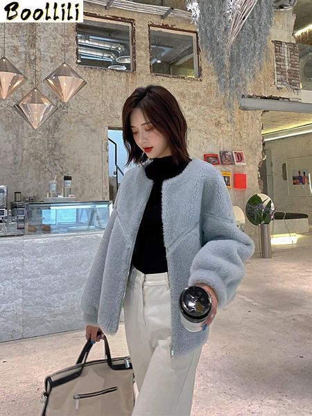 women's fur & faux boollili real coat female 100% wool winter jacket women sheep shearling down korean jackets manteau femme, Black
women's fur & faux boollili real coat female 100% wool winter jacket women sheep shearling down korean jackets manteau femme, Black