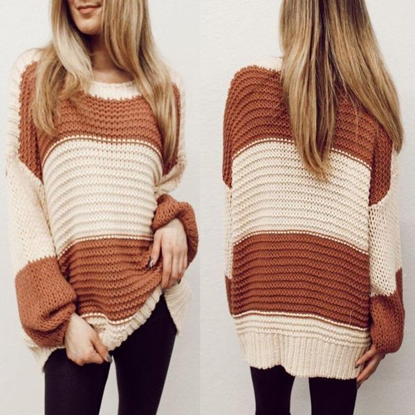 autumn winter oversized flame knitted sweater women color matching striped long-sleeved o-neck lady casual damski women's sweaters, White;black
autumn winter oversized flame knitted sweater women color matching striped long-sleeved o-neck lady casual damski women's sweaters, White;black