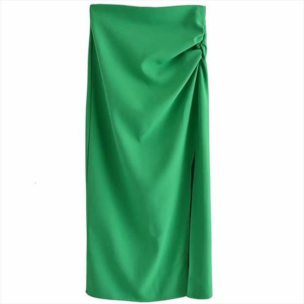 za summer zipper back ruched womens skirts detail split side casual straight skirt green high waist midi female, Black
za summer zipper back ruched womens skirts detail split side casual straight skirt green high waist midi female, Black