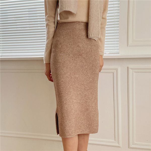 2021 new autumn winter high waist vintage pencil knitted skirt female ol elegant solid split package hip long skirts womens fs27, Black
2021 new autumn winter high waist vintage pencil knitted skirt female ol elegant solid split package hip long skirts womens fs27, Black