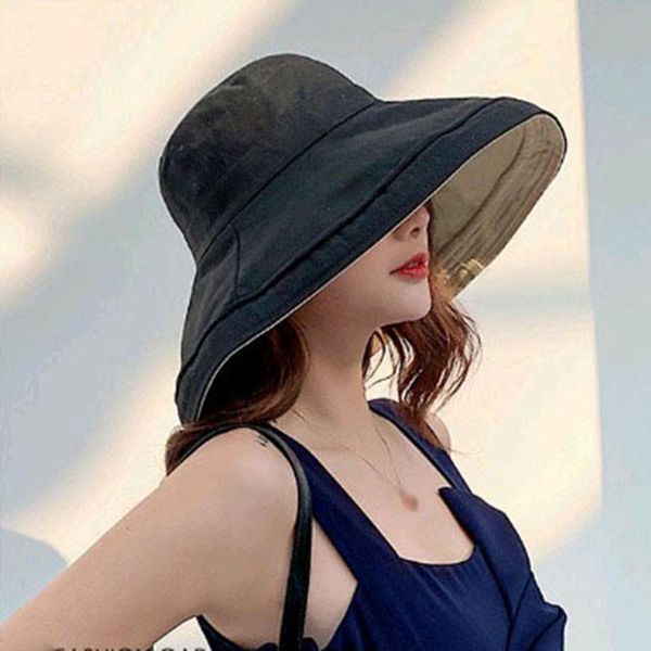 wide brim hats summer bucket hat women double-sided wear sun protection beach female floppy foldable for ladies, Blue;gray
wide brim hats summer bucket hat women double-sided wear sun protection beach female floppy foldable for ladies, Blue;gray
