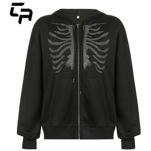 men's hoodies & sweatshirts vintage streetwear rhinestone skeleton hoodie grunge goth cotton hippie zip up oversized 2021 autumn y2k cl, Black
men's hoodies & sweatshirts vintage streetwear rhinestone skeleton hoodie grunge goth cotton hippie zip up oversized 2021 autumn y2k cl, Black