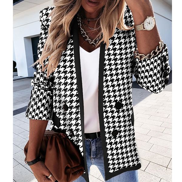 2021 new women autumn plaid coats sleeve fit houndstooth jackets winter double thin short overcoats z9u9, Black;brown
2021 new women autumn plaid coats sleeve fit houndstooth jackets winter double thin short overcoats z9u9, Black;brown