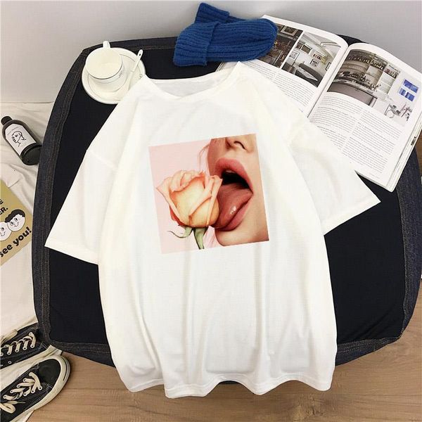summer aesthetics kawaii retro lips lollipop personality harajuku print vintage casual loose o-neck ulzzang women clothing, White
summer aesthetics kawaii retro lips lollipop personality harajuku print vintage casual loose o-neck ulzzang women clothing, White