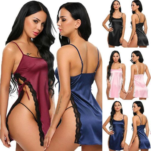 lingerie womens silk lace robe dress women sleepwear fashion babydoll nightdress women nightgown night wear sleepwear, Black;red
lingerie womens silk lace robe dress women sleepwear fashion babydoll nightdress women nightgown night wear sleepwear, Black;red