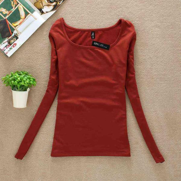 women's t-shirt 2021 winter t shirt women long sleeve & tees square collar basic casual candy color good stretch red, White
women's t-shirt 2021 winter t shirt women long sleeve & tees square collar basic casual candy color good stretch red, White