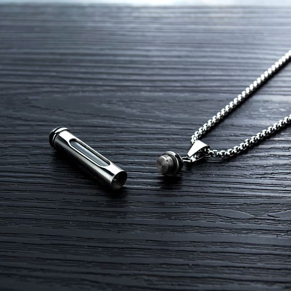 can open titanium steel perfume bottle pendant casket necklace to commemorate family pets, Silver
can open titanium steel perfume bottle pendant casket necklace to commemorate family pets, Silver