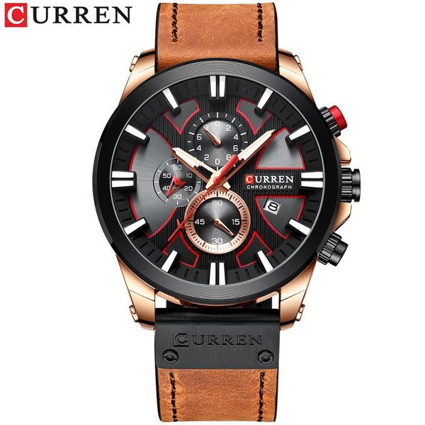 wristwatches curren men's business large dial quartz watch fashion leather chronograph leisure sports waterproof date clock, Slivery;brown
wristwatches curren men's business large dial quartz watch fashion leather chronograph leisure sports waterproof date clock, Slivery;brown