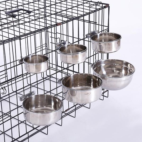 dog bowls & feeders ordinary stainless steel bowl cage hanging fixed basin feeder water for pet cats puppy outdoor dish
dog bowls & feeders ordinary stainless steel bowl cage hanging fixed basin feeder water for pet cats puppy outdoor dish