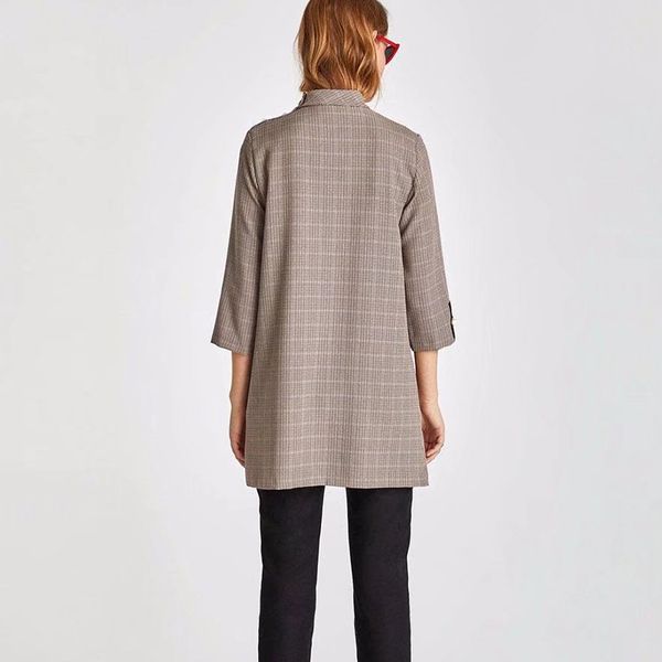 spring women casual gray plaid straight mini dress beading buttons stand collar female dress loose fahsion dress, Black;gray
spring women casual gray plaid straight mini dress beading buttons stand collar female dress loose fahsion dress, Black;gray