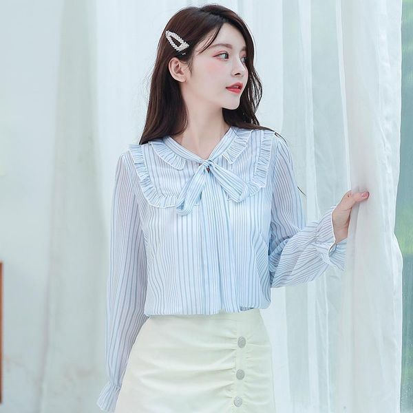 full sleeve shirt womens spring striped chiffon women shirts light blue 9517 women's blouses &, White
full sleeve shirt womens spring striped chiffon women shirts light blue 9517 women's blouses &, White