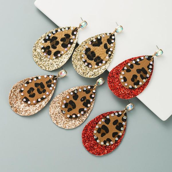stud bohemian style paste crystal multi-layer leather leopard-print sequined earrings for women girls fashion jewelry accessorie, Golden;silver
stud bohemian style paste crystal multi-layer leather leopard-print sequined earrings for women girls fashion jewelry accessorie, Golden;silver
