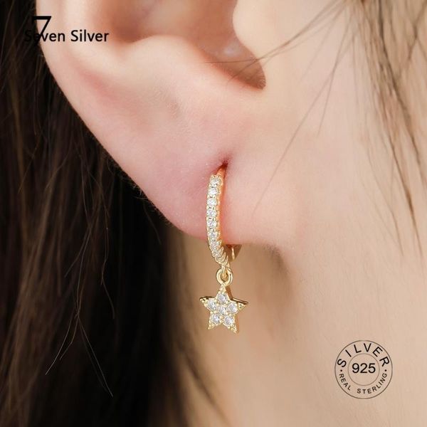 hoop & huggie 925 sterling silver shiny inlaid micro cubic zircon star earrings for women men fine jewelry party gifts wholesale, Golden;silver
hoop & huggie 925 sterling silver shiny inlaid micro cubic zircon star earrings for women men fine jewelry party gifts wholesale, Golden;silver